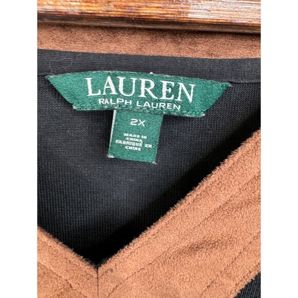 Lauren Ralph Lauren Womens 2X Black Brown Classic Capsule‎ Staple Career - Picture 6 of 10